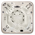Arcadia Luxury Hot Tub – 7-Person Spa with Dual Captain’s Chairs & Open Footwell, 8' Design
