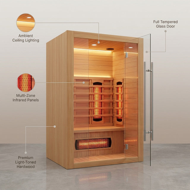 Heliox LuminaWood Infrared Sauna Cabin — Lifestyle